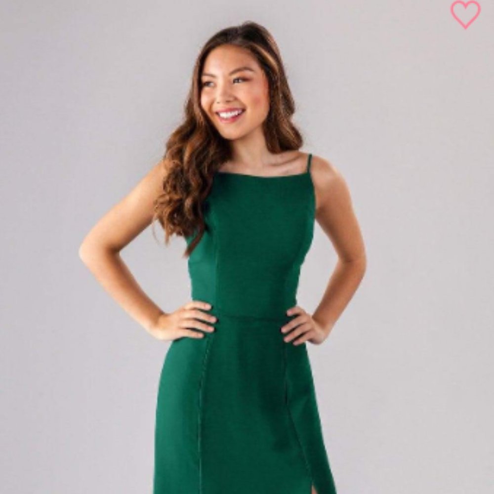 Kennedy Blue Alice Spaghetti Straps dress in Emerald.